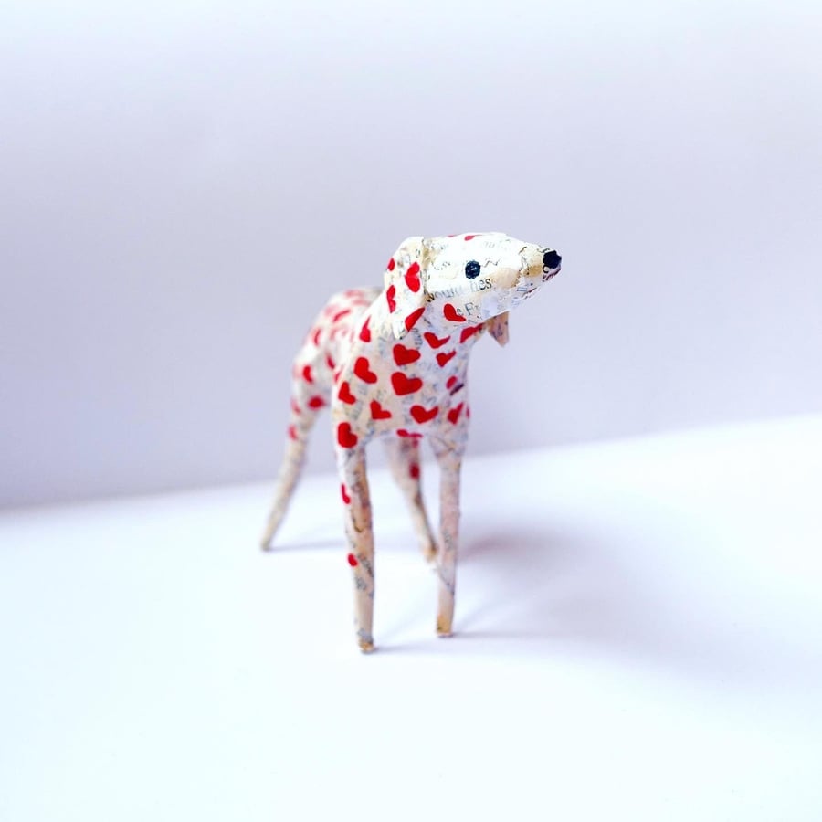 Dalmatian Hearts Paper Model - MADE TO ORDER