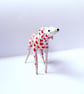 Dalmatian Hearts Paper Model, Unique Gift for Dog Lovers, Bookshelf Home Decor