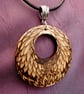 Phoenix Rising Wooden Pyrography Pendant - Image 4