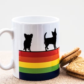 Rainbow Dog Breed Coffee Mug Lover Owner Dachshund Westie Terrier Poodle LGBT