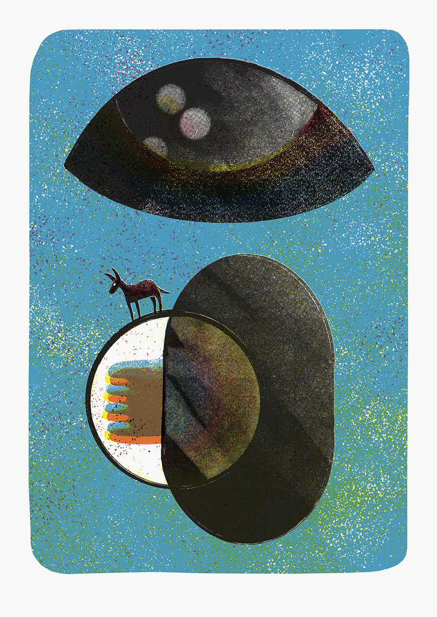 Hand Eye Donkey A3 poster-print