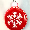 Scandinavian Style Fused Glass Christmas Tree Decoration 