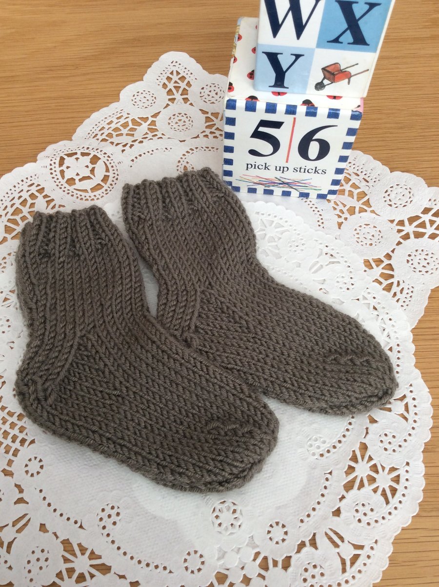 Hand Knitted Baby Socks 