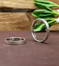 Handmade Personalised Silver Tree Bark Ring - Image 2