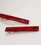 Red Sparkle Hair Clips - Image 6
