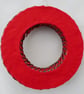  Christmas Ribbon Wreath, Hoop In Festive Fabric - Image 2