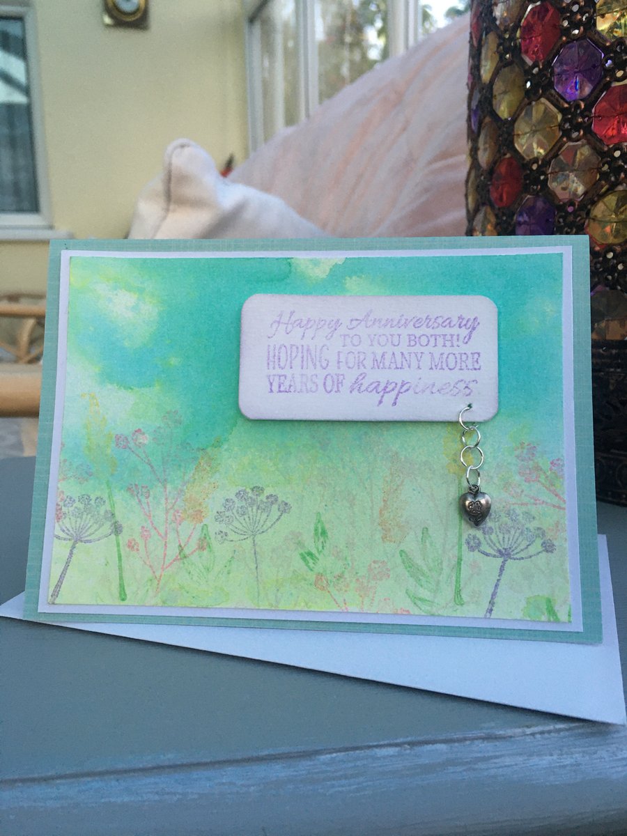 Wild flower meadow Happy anniversary card