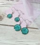 Turquoise blue dangle earrings, comfortable drop earrings for women, two sizes - Image 2