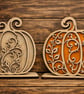 Laser Cut Wooden Pumpkin Decoration