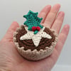 Crochet Mince Pie, Christmas Decoration