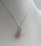 Rose Quartz Necklace, sterling silver - Image 4