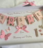 Personalised Handmade 1st Birthday Card Gift Boxed Daughter Granddaughter First - Image 1