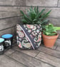 Upcycled Coffee Sack -  Mini Shoulder Bag - Black with paisley