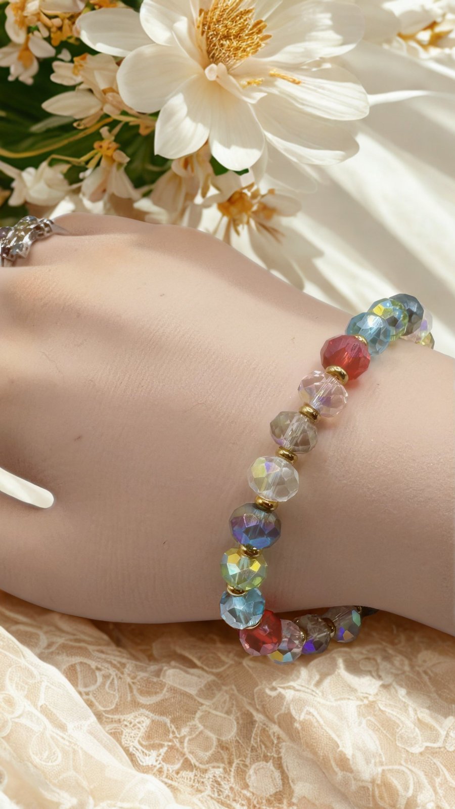 Spring Rainbow aura Bracelet 