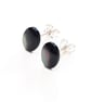 Shell Stud Earrings, Black Lip Mother of Pearl Sterling Silver Studs - Image 3