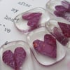  fused glass pocket heart