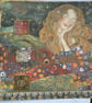 Art is a line around your thoughts Gustav Klimt inspired greetings card