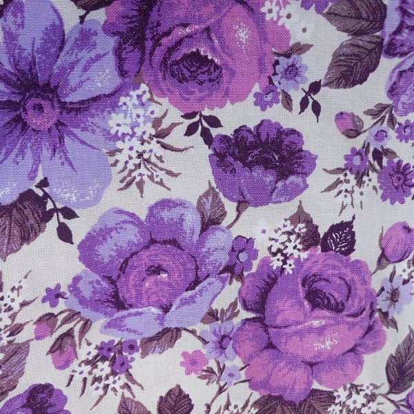 Purple Passion 60s 70s  Flower Power Hippy Vintage Fabric Lampshade option 