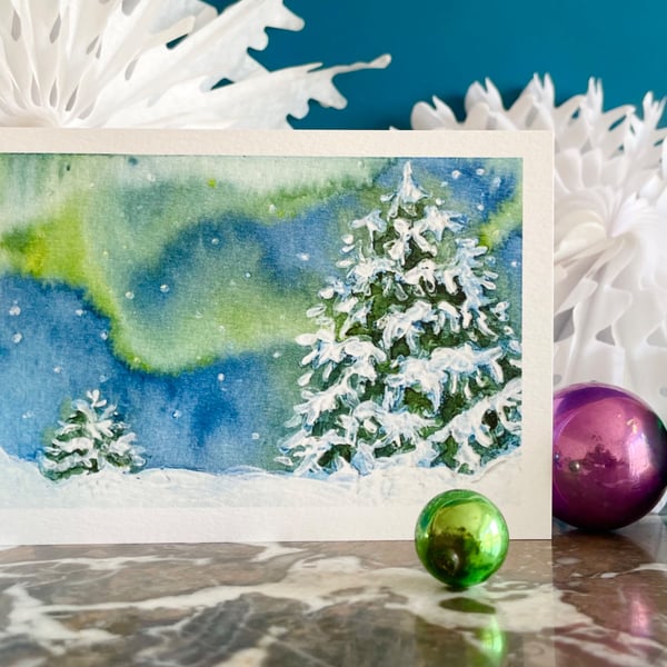 Pack of eight 'Aurora' Christmas cards