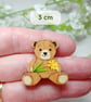 Daffodil Brooch, Handmade Teddy Flower Pin, Daffodil Gift, March Birth Flower - Image 4
