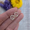 Sterling Silver Circle Stud Earrings with Four Silver Loops - JBJ3014