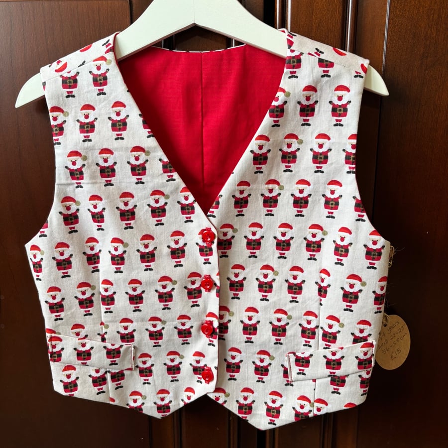 Child's Christmas Santa Waistcoat