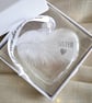 Sister Memorial Feather Bauble, In Memory of Sister, Heart Glass Christmas Ornam - Image 9