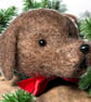 Needle felted dog bauble - chocolate Labrador - Image 1