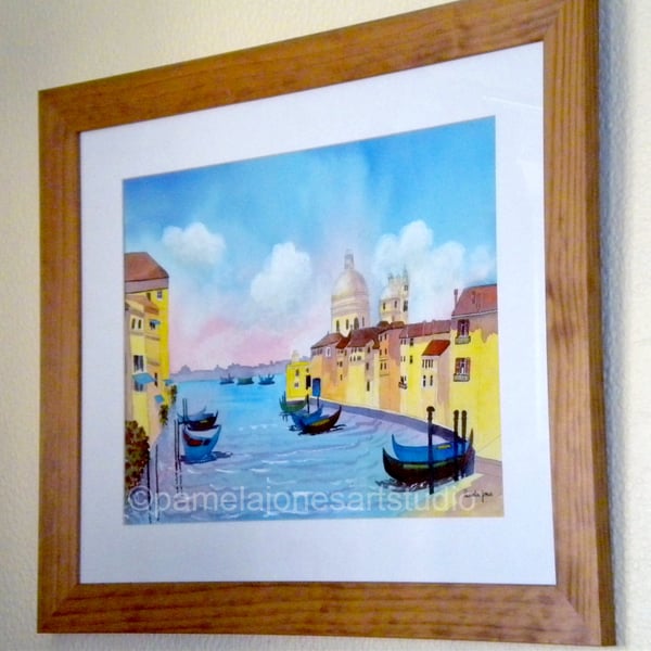 Venice, Italy, Original Watercolour in 20 x 16 '' Frame