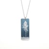 Tall tree pendant - rectangle