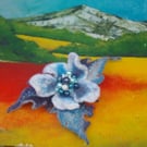 Handmade Felt Wool Flower Brooch