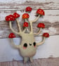 Spun Cotton Red Mushroom Art Doll - Image 9