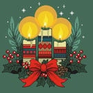 275 - Christmas Candles Festive Cross Stitch Pattern (PDF Counted Chart)