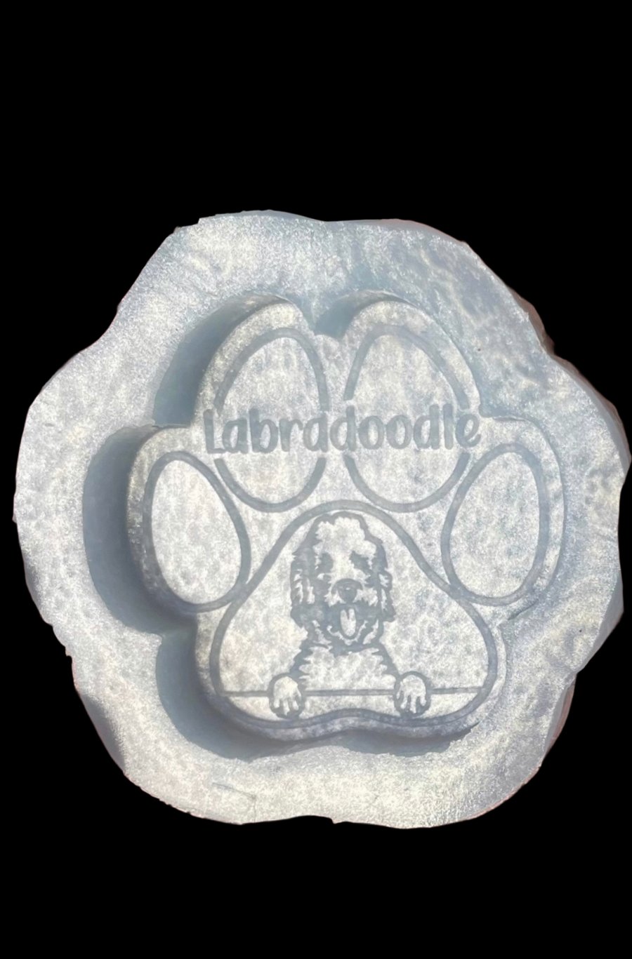 Labradoodle paw silicone mould 