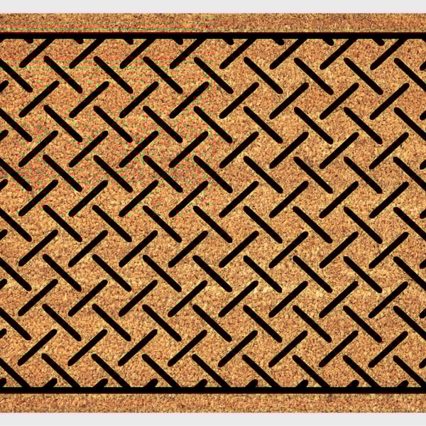 Tread Design Door Mat - Cross Hatch Pattern Welcome Mat - 3 Sizes