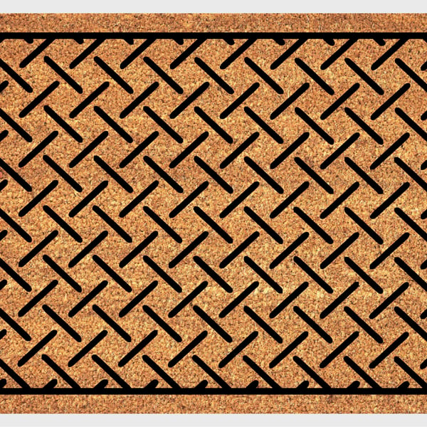 Tread Design Door Mat - Cross Hatch Pattern Welcome Mat - 3 Sizes