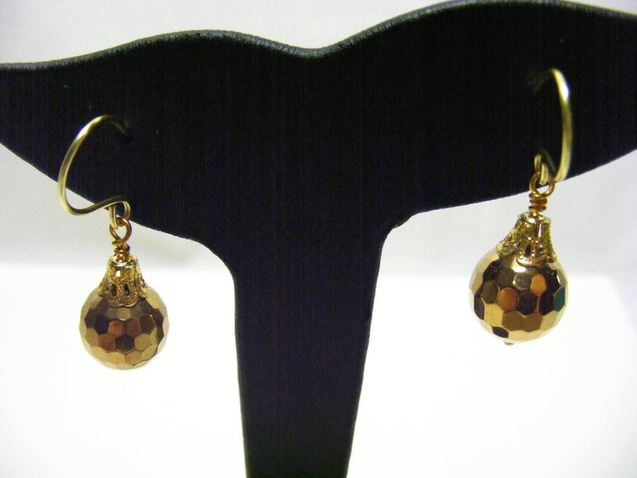 Gold Bauble Earrings
