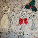 Macrame christmas hanging decor set-sparkle