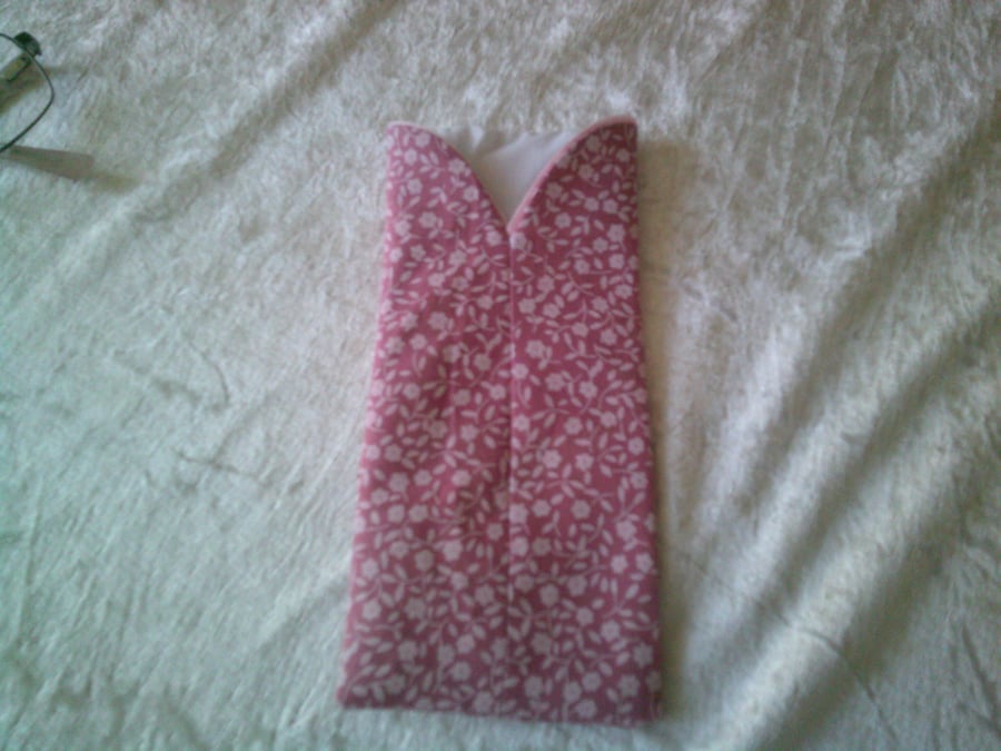 Dusky Pink with Pink Flowers Glasses Case