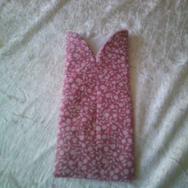 Dusky Pink with Pink Flowers Glasses Case