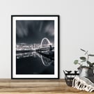 Clyde Arc, Glasgow Signed mounted print