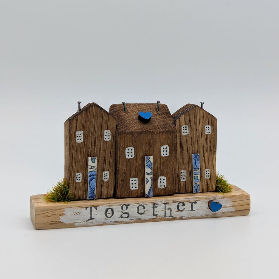Together - Handmade Tiny Oak Cottage Home Decor 