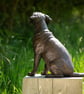 Sitting Puggle Dog Statue Large Bronze Resin Sculpture - Image 6