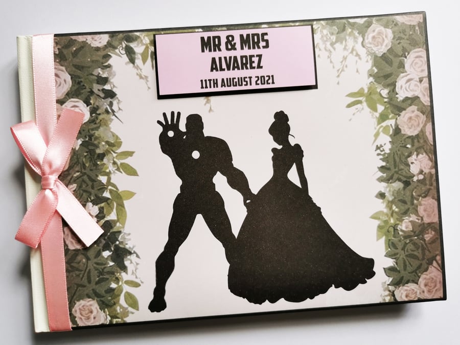 Iron man wedding guest book, superheroes wedding guest book