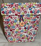 Fabric button-close gift bag, small