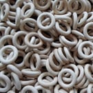 10 Beech wood rings Sensory toy  34mm  peg dolls 