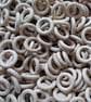 10 Beech wood rings Sensory toy  34mm  peg dolls 