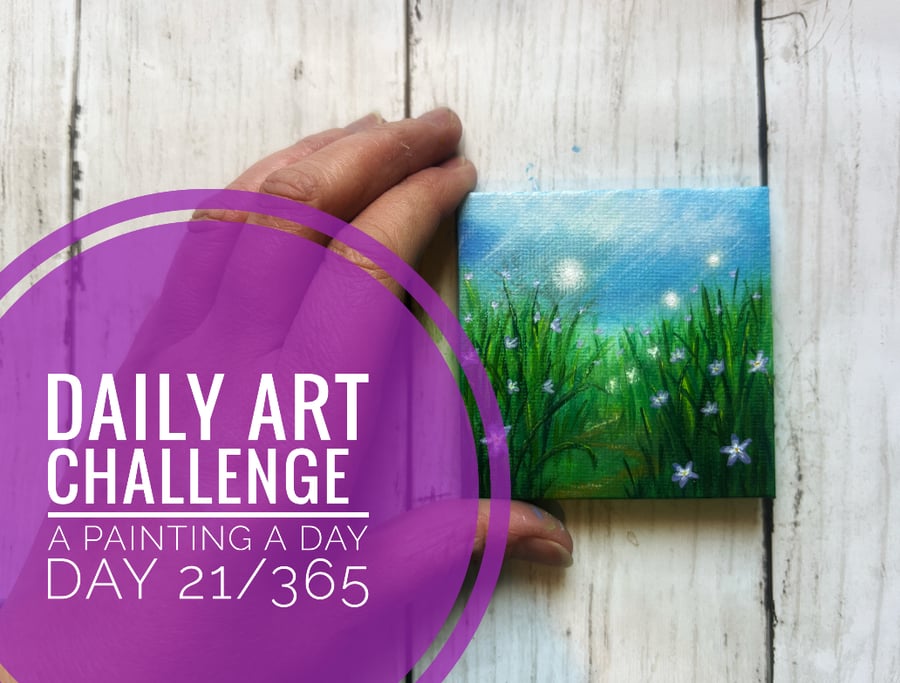 Mini Acrylic painting on canvas, Daily Art Challenge, A Painting a Day 21-365 