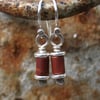 Silver and jasper earrings Reels