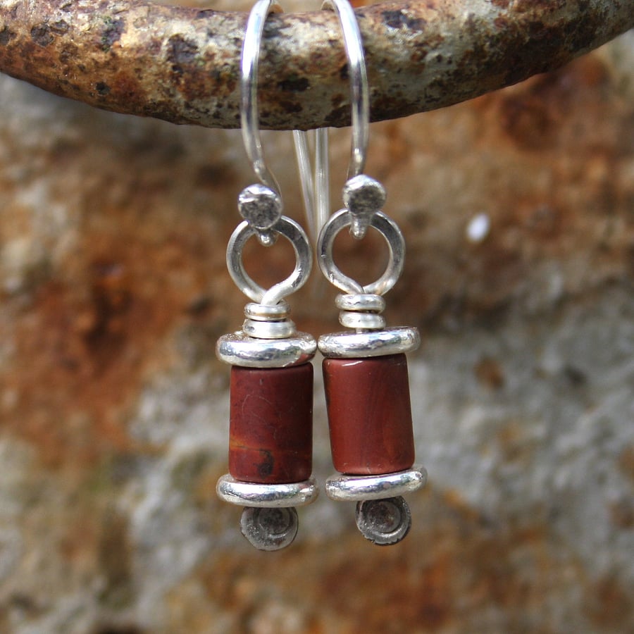 Silver and jasper earrings Reels